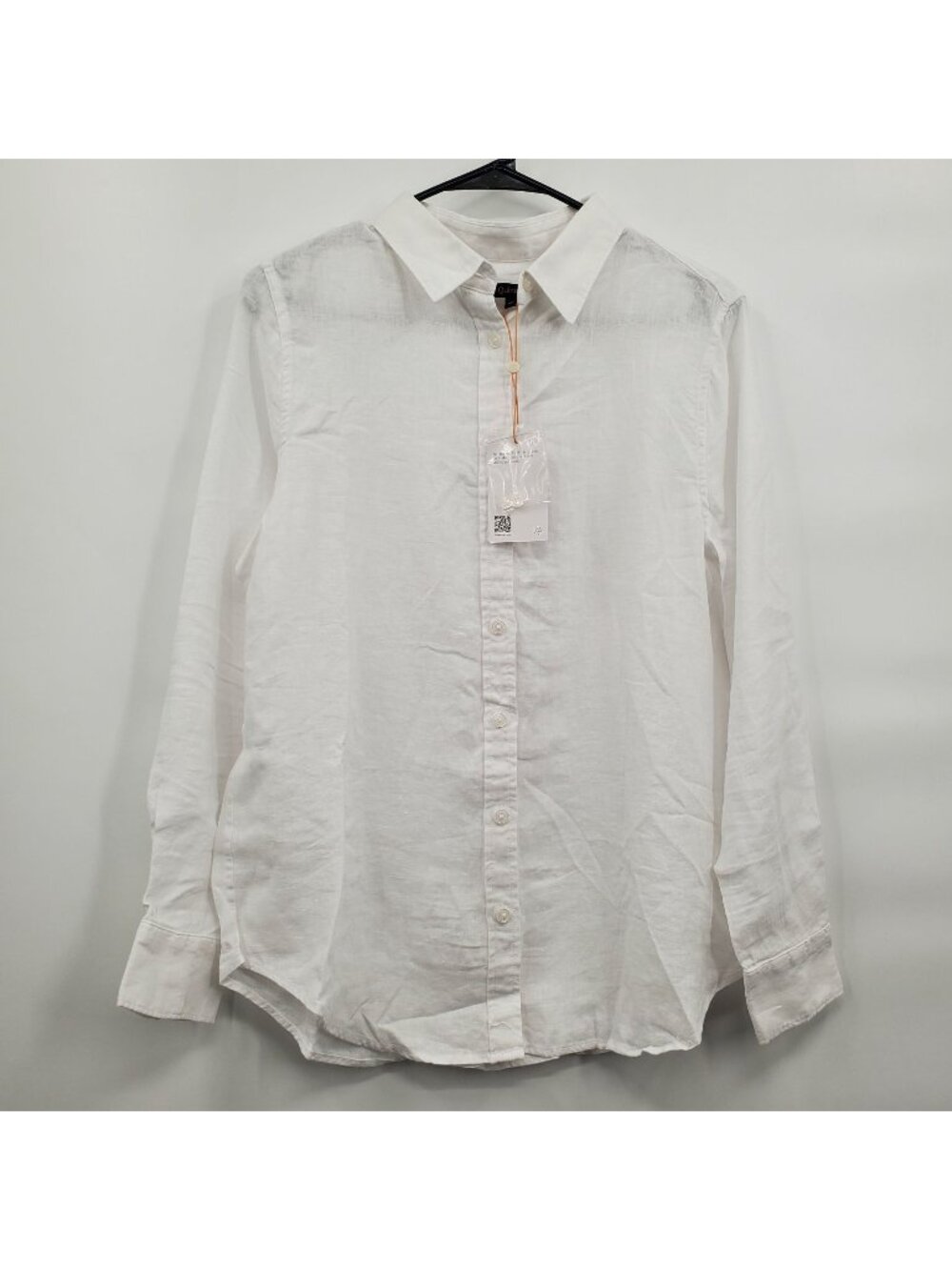 Quince 100% European Linen Long Sleeve Shirt Women Size Medium NWT White